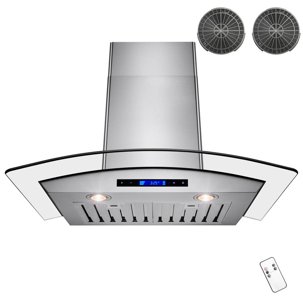 AKDY 30 in. Convertible Kitchen Wall Mount Range Hood in Stainless