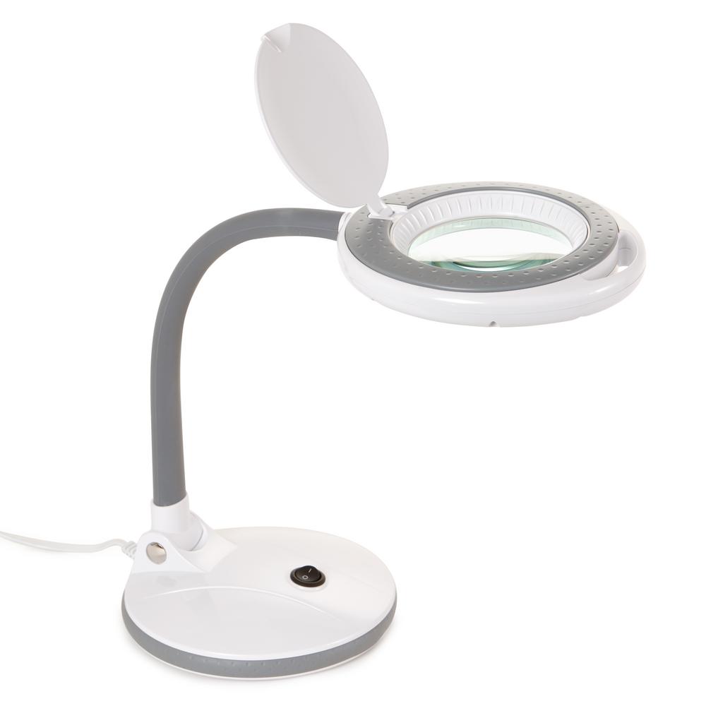 table stand magnifier with light