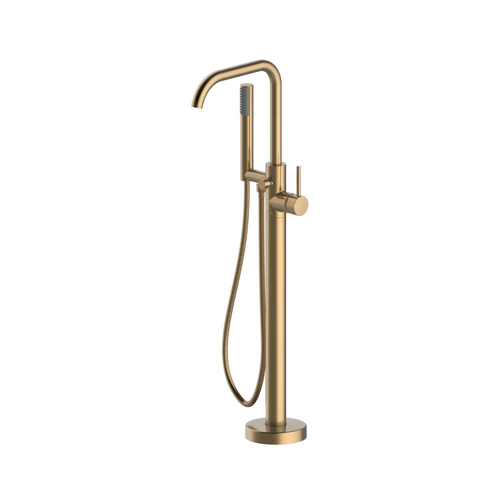 Jacuzzi Contento Single Handle Freestanding Tub Filler In Brushed
