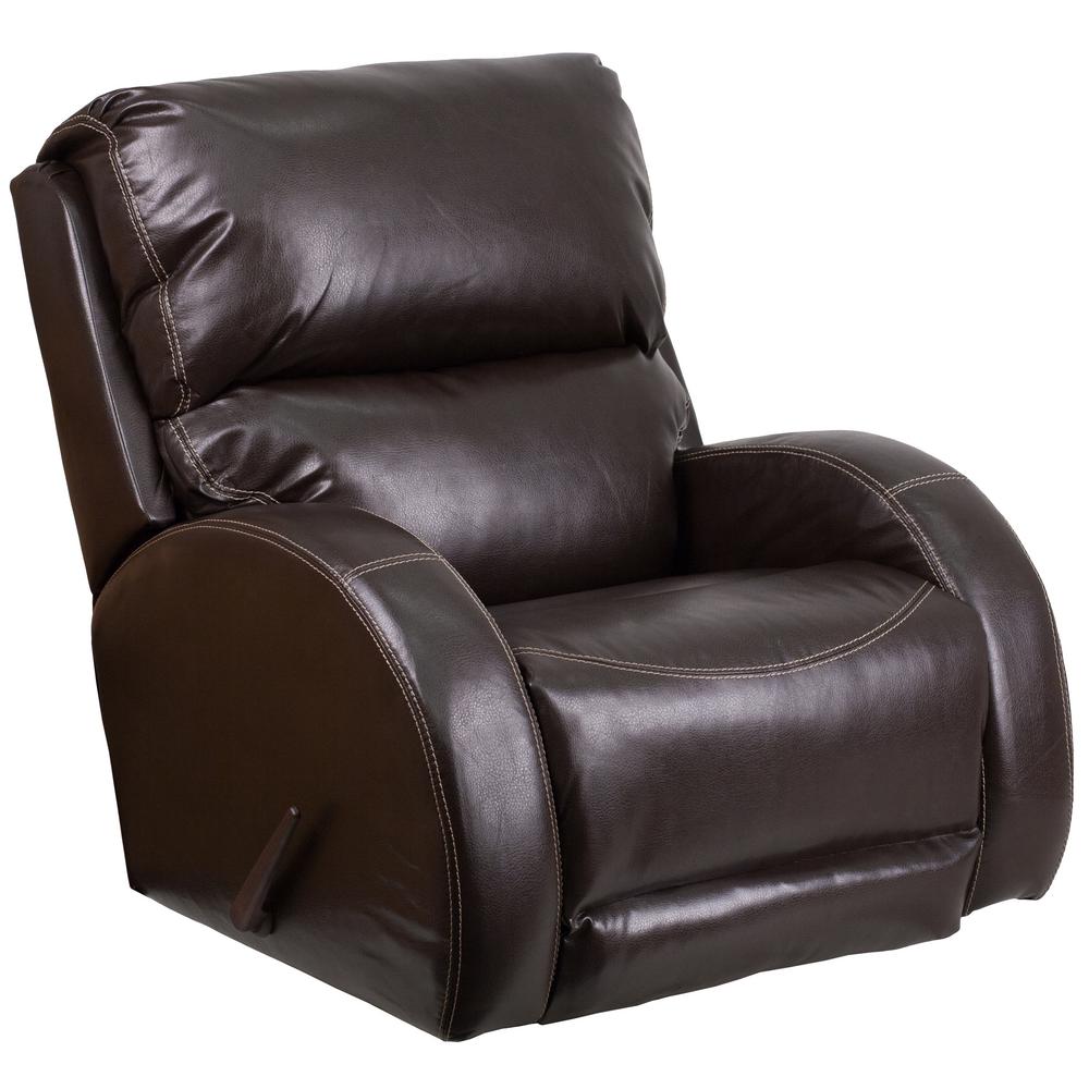 Flash Furniture Contemporary Ty Brown Leather Rocker Recliner Flash Furniture Contemporary Ty Brown Leather Rocker Recliner