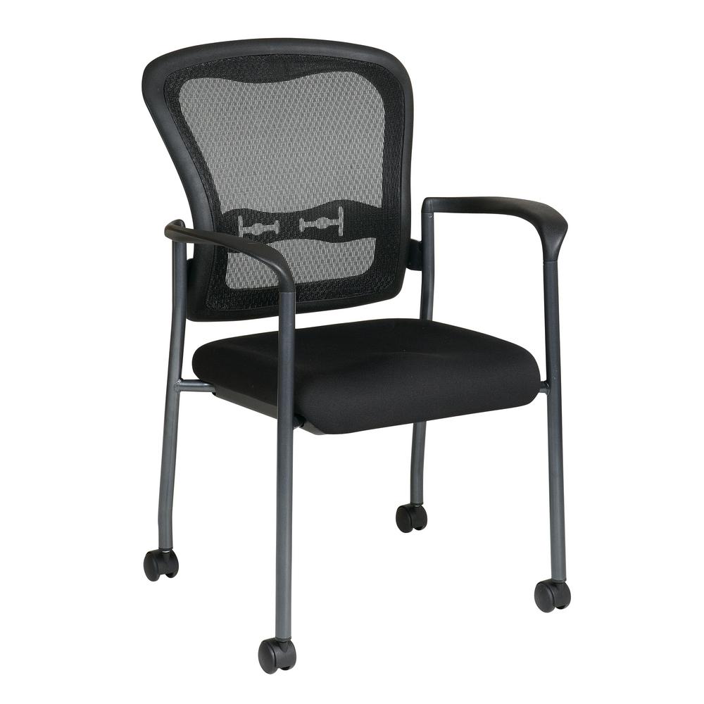 Office Star Products Coal Freeflex Rolling Visitor Chair Office Star Products Coal Freeflex