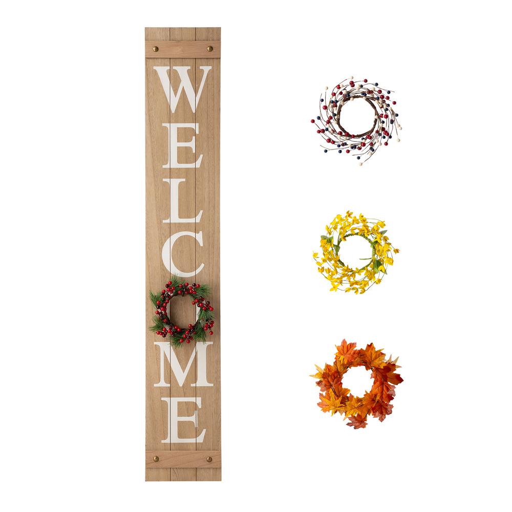 Glitzhome  Wooden Welcome Porch Sign 