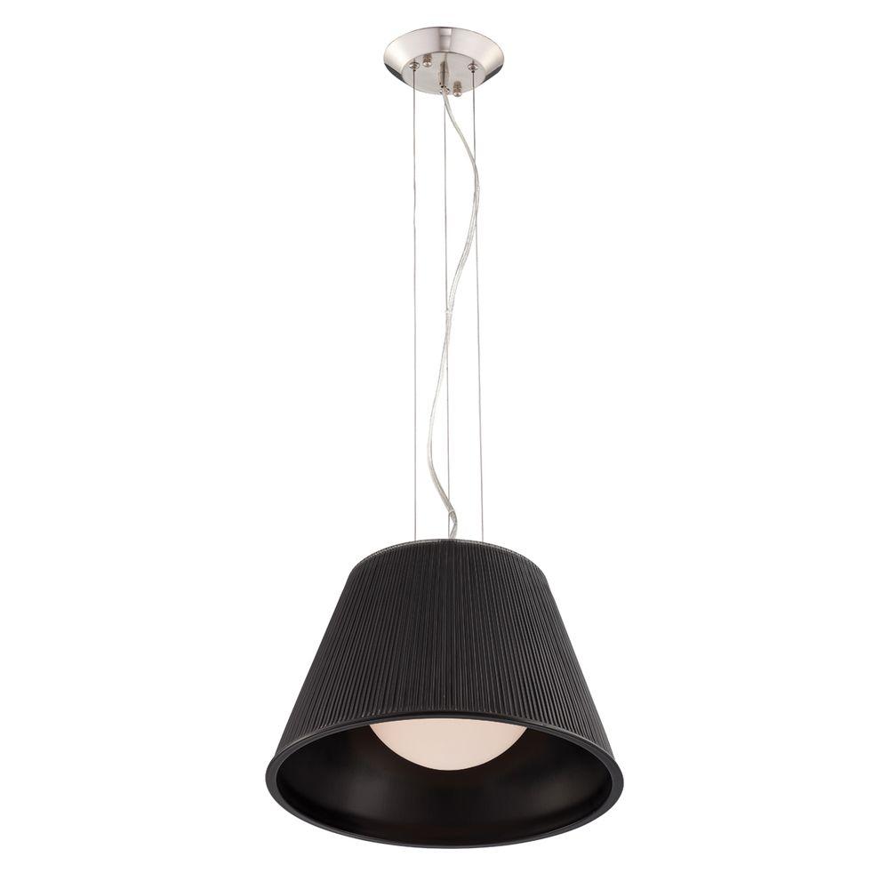 Ribo Collection 1 Light Chrome And Black Pendant