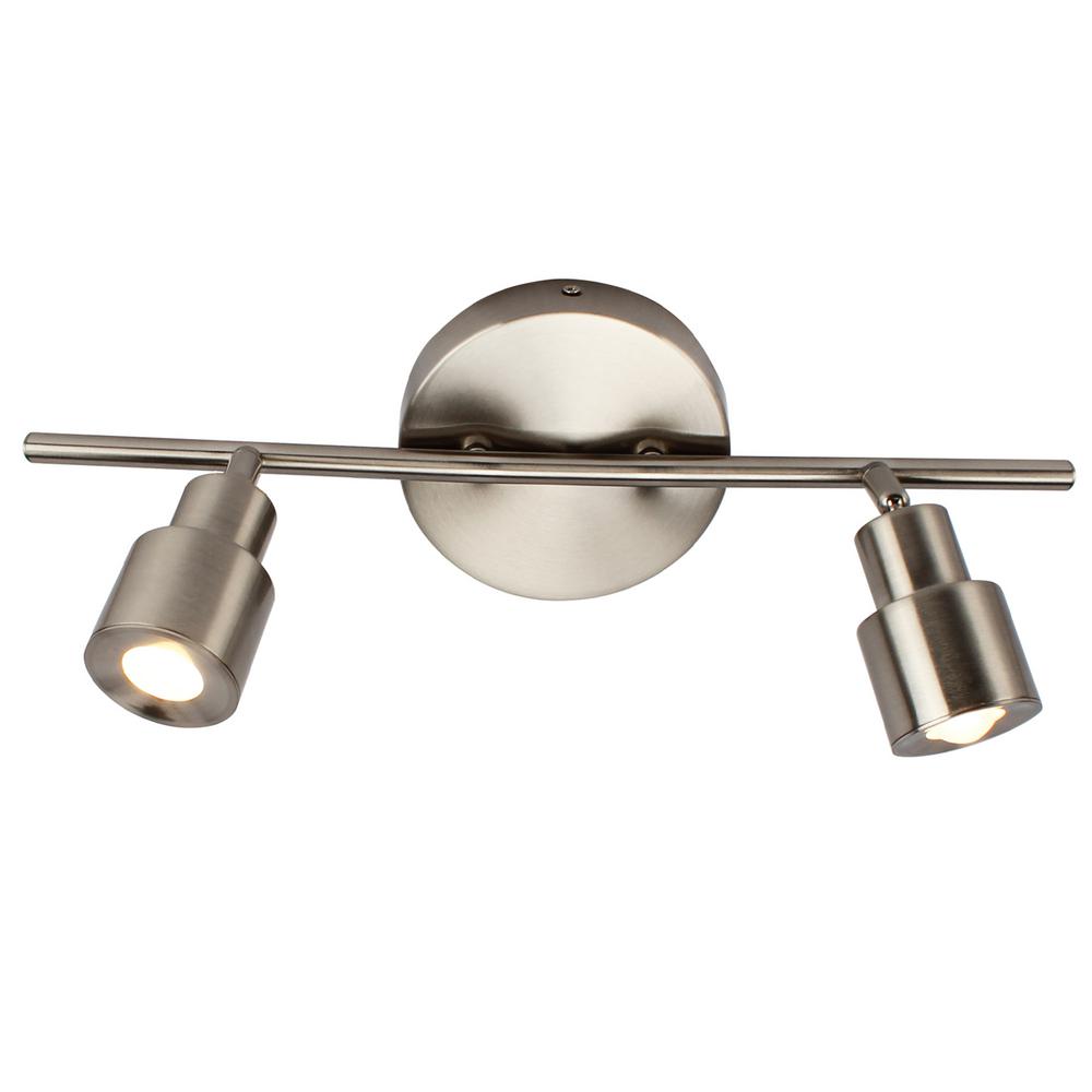 6 In 2 Light Brushed Nickel Integrated Led Flush Mount Ceiling And Wall 6 In 2 Light Brushed Nickel Integrated Led Flush Mount Ceiling And Wall