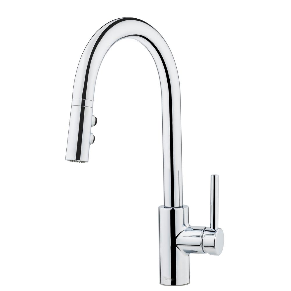 Pfister Stellen Single Handle Pull Down Sprayer Kitchen Faucet In