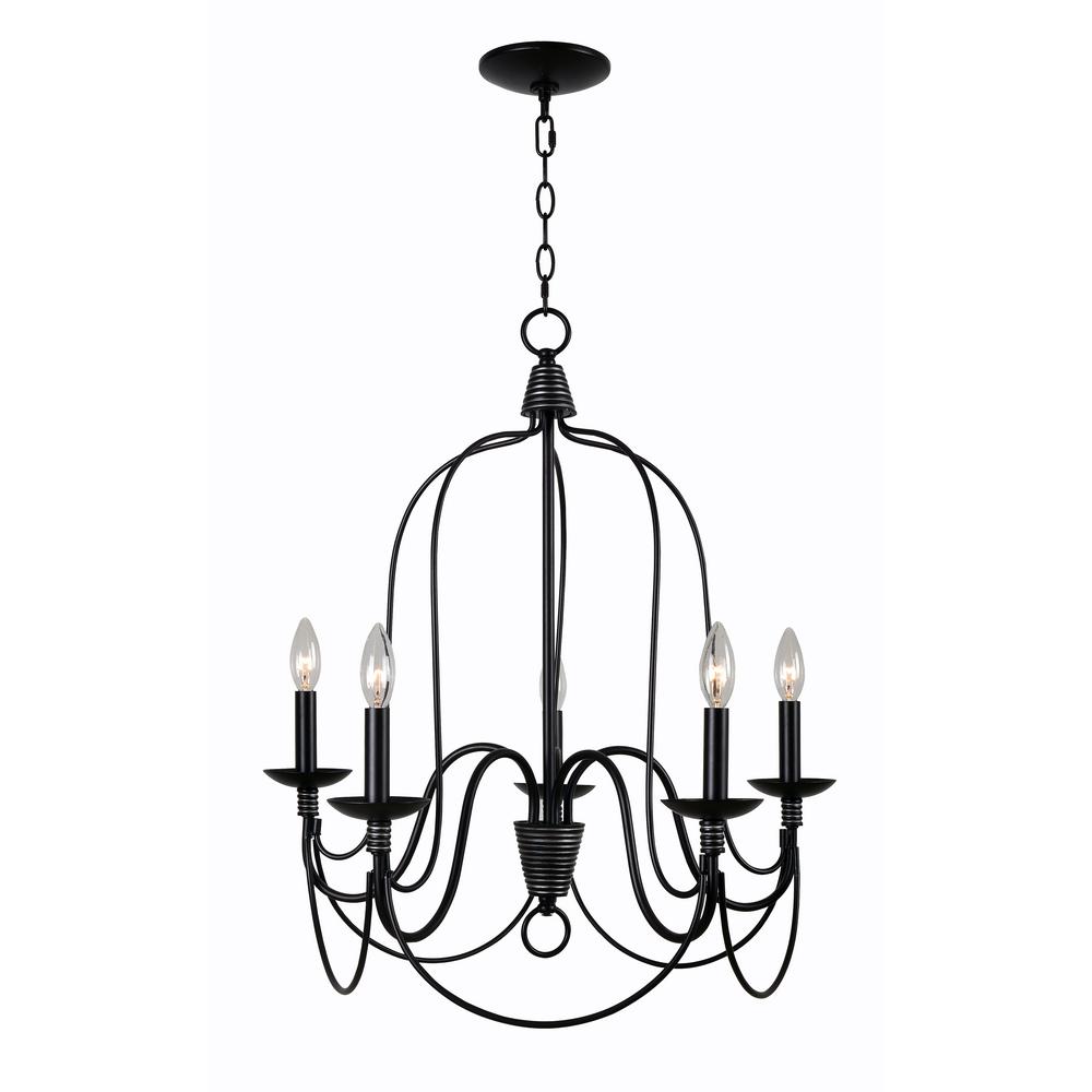 Home Decorators Collection Rivy West 5Light Oil Rubbed Bronze Chandelier with Silver Highlights