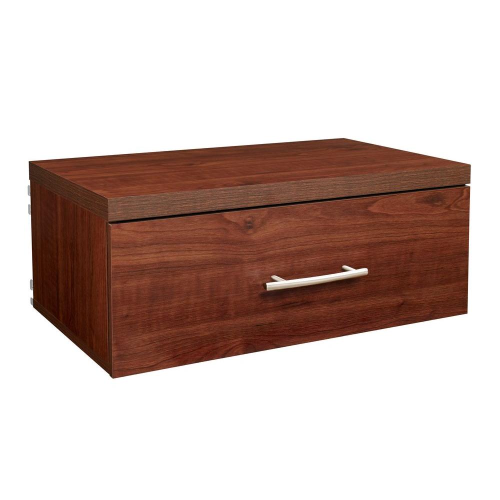 closetmaid drawer cherry wood closet dark elite drawers depot hardware single decorative homedepot