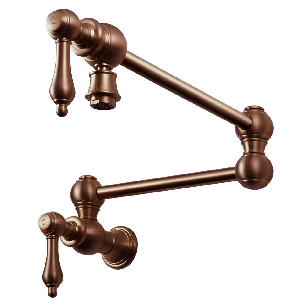 manchester traditional wall mounted potfiller with ceradox technology in antique copper - Copper Kitchen Faucets manchester traditional wall mounted potfiller with ceradox technology in antique copper - Copper Kitchen Faucets