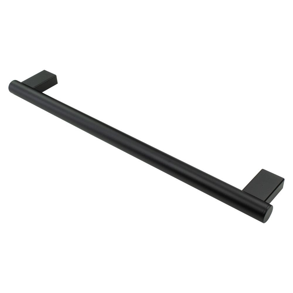 Transolid Maddox 18 in. x 1 in. Concealed Screw Grab Bar in Black