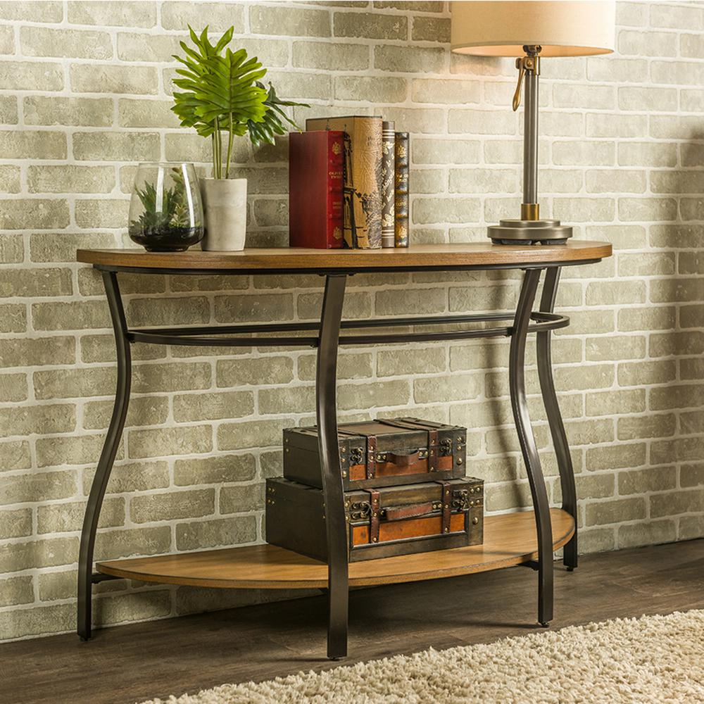 Baxton Studio Newcastle Brown Console Table-28862-5498-HD - The Home Depot