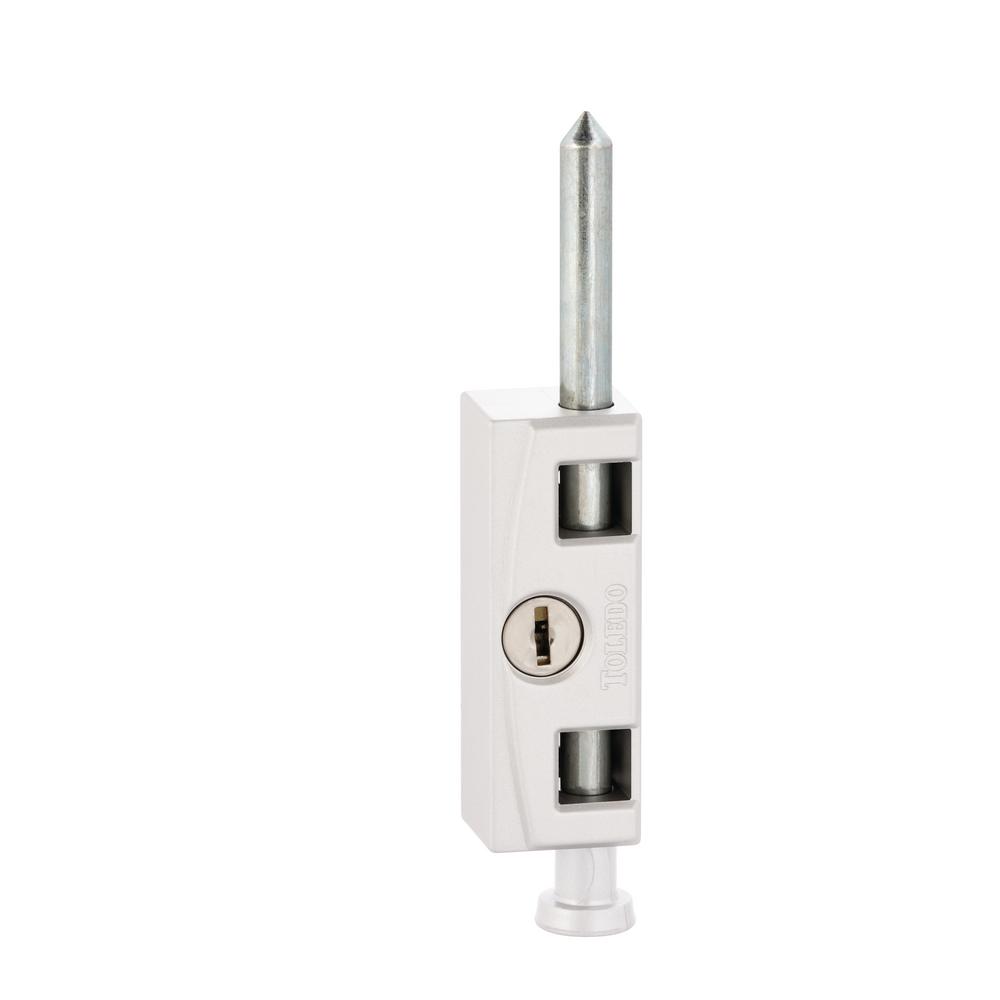 Toledo Fine Locks Patio Door Security Bolt Tdp02 W The Home Depot