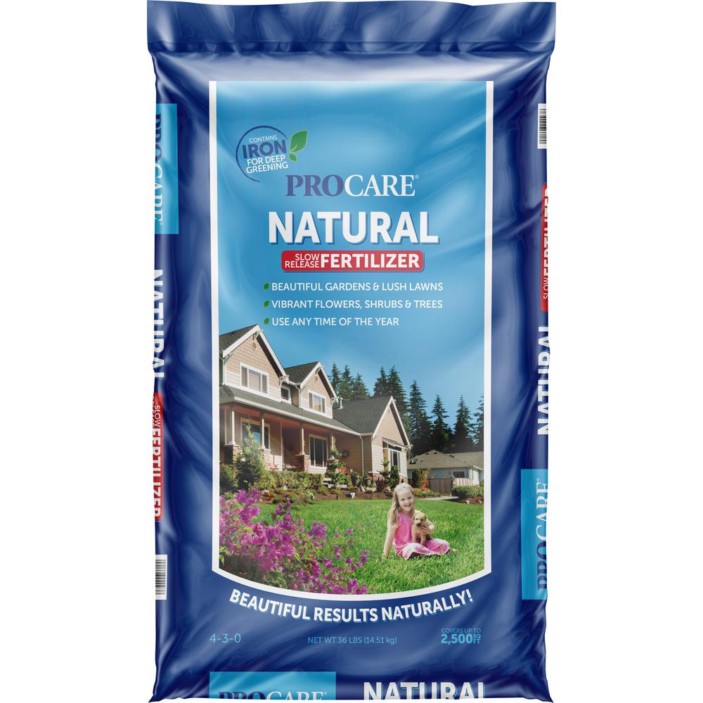 Pro Care 36 Lbs Natural Fertilizer 4 3 0 100538359 The Home Depot