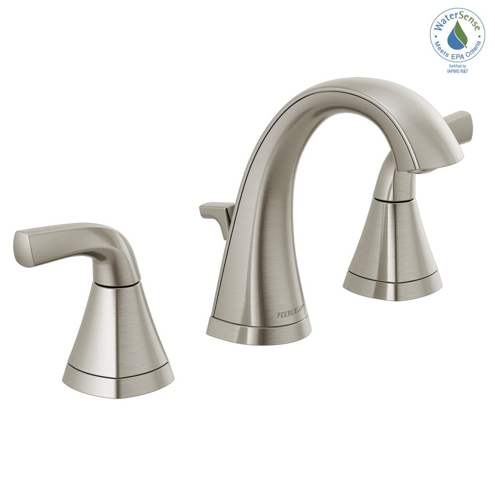 Peerless Parkwood 8 in. Widespread 2-Handle Bathroom Faucet with Pop-Up ...