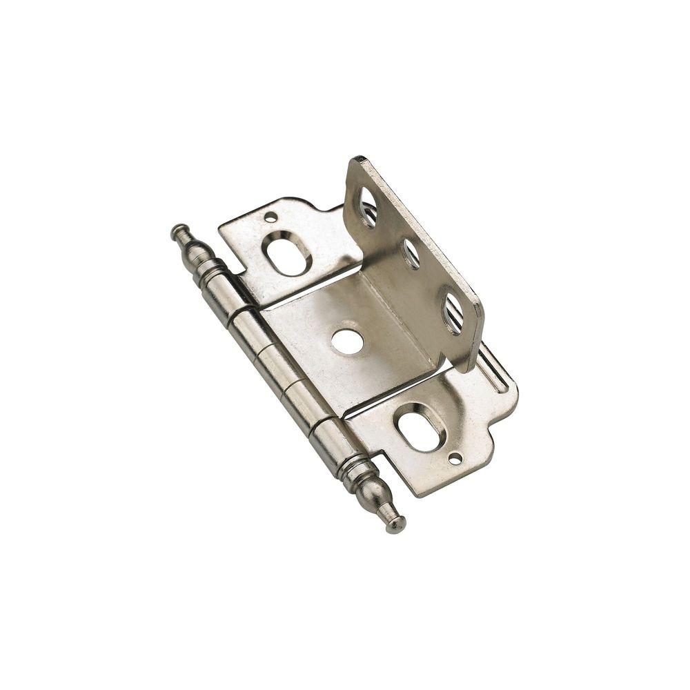 Amerock 1 4 In Single Demountable Partial Wraparound Brushed Nickel 1 2 In W X 3 8