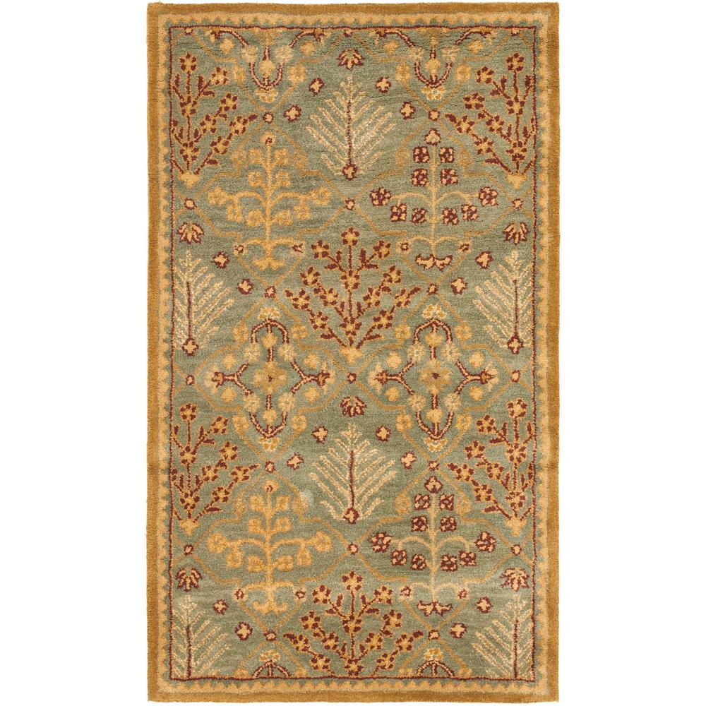 Safavieh Antiquity Blue/Gold 9 ft. x 12 ft. Area RugAT52C912 The Home Depot