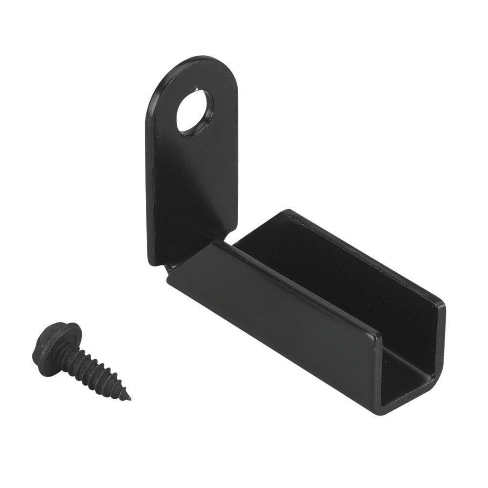 Black Fence Mounting Bracket for 1 in. Square Rails-MBFUS ...