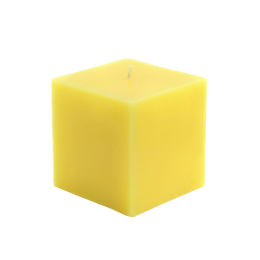 UPC 685024168433 product image for Zest Candle 3 in. x 3 in. Yellow Square Pillar Candles Bulk (12-Case) | upcitemdb.com