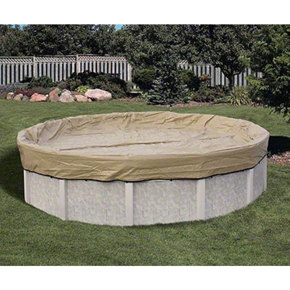 Hinspergers 16 ft. x 16 ft. Round Tan Above Ground Armor Kote Winter Pool CoverAK12R4 The