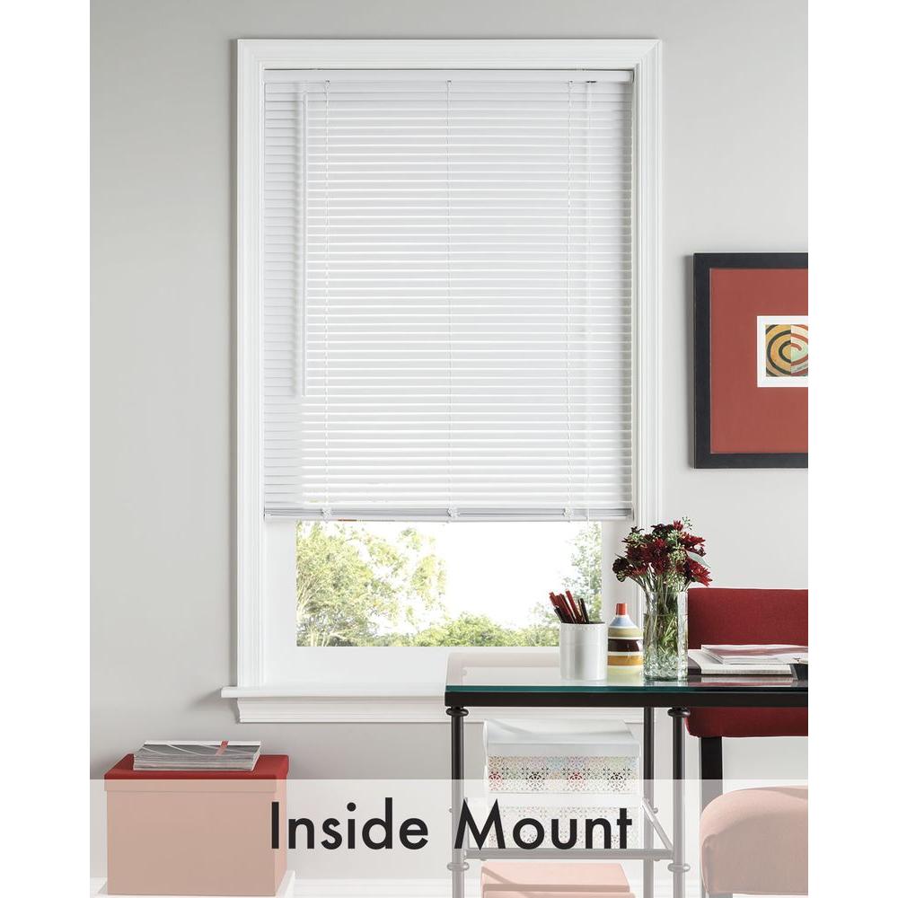 Bali CuttoSize White 1 in. Room Darkening Vinyl Mini Blind 34 in. W