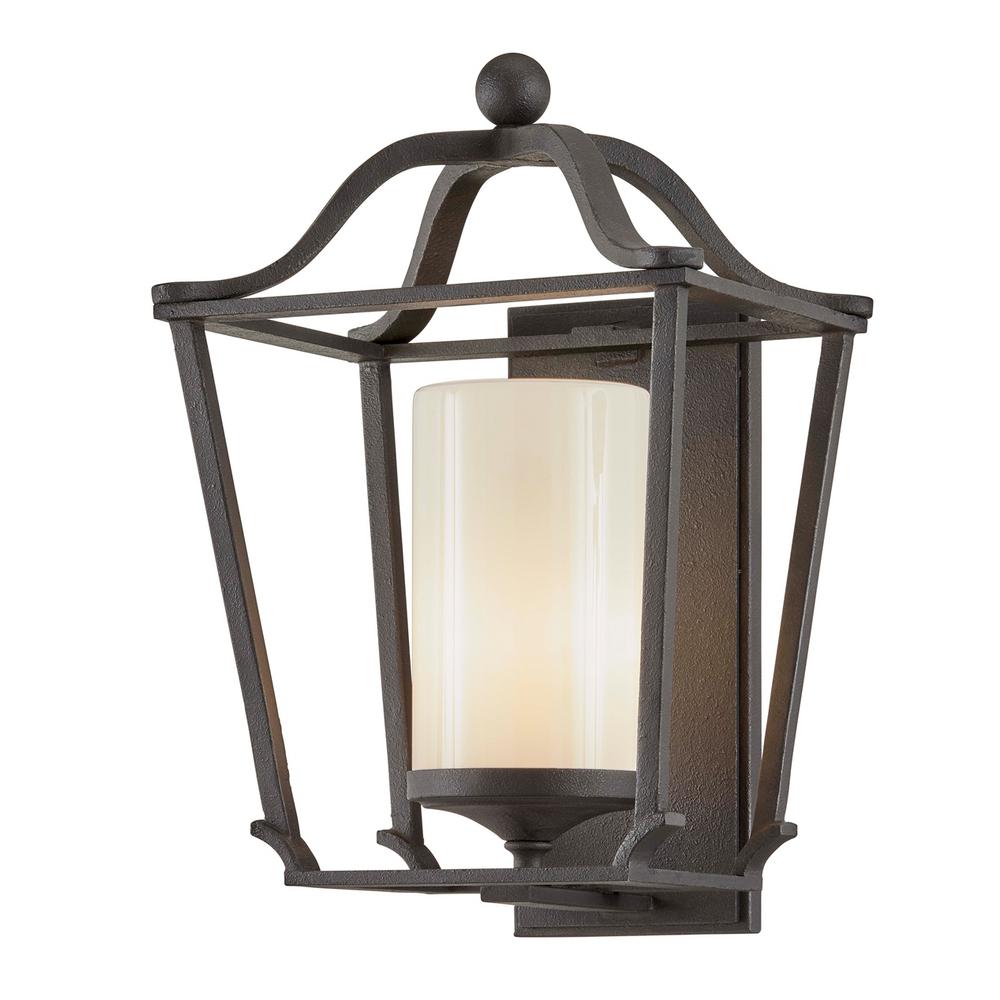Troy Princeton 1 Light French Iron Outdoor Wall Mount Sconce Troy Princeton 1 Light French Iron Outdoor Wall Mount Sconce