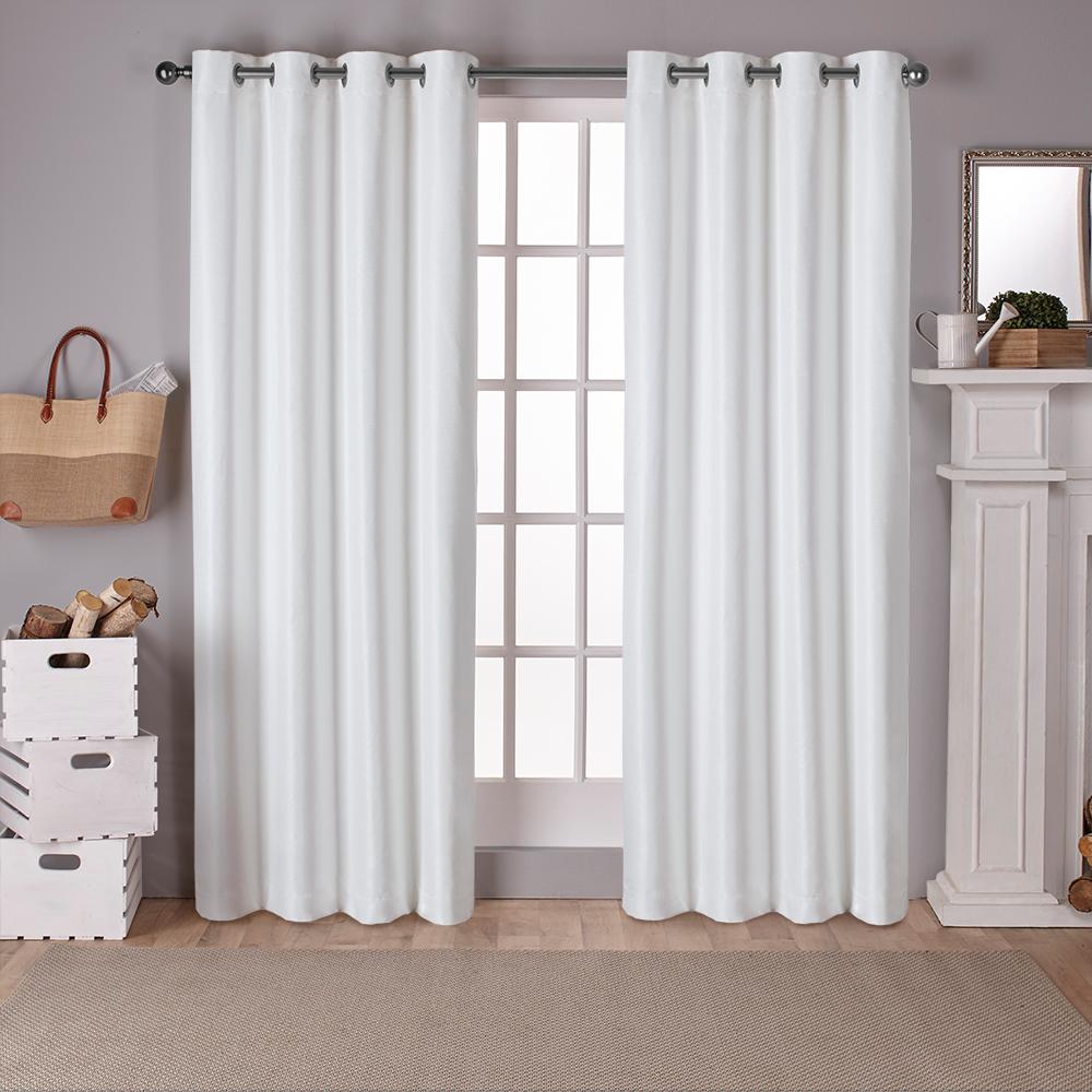 Raw Silk 54 In W X 96 In L Woven Blackout Grommet Top Curtain