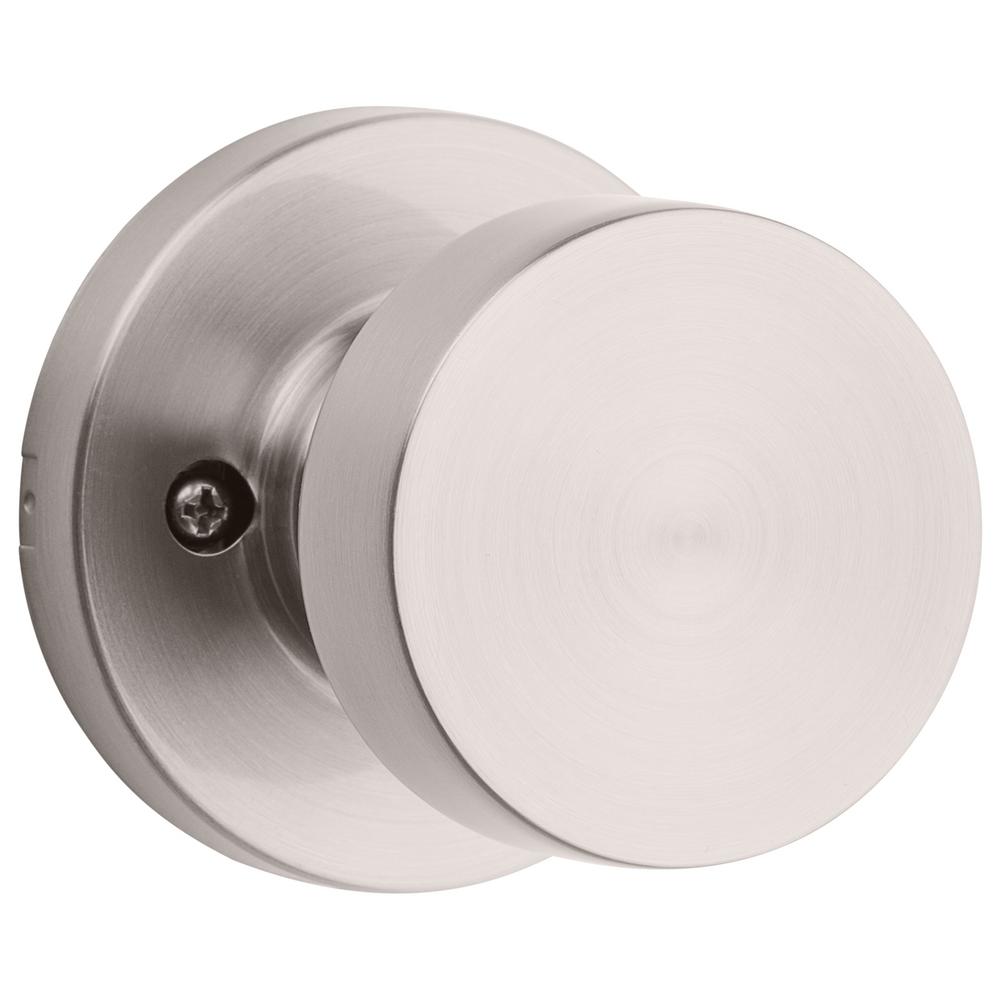 Kwikset Pismo Round Satin Nickel Dummy Door Knob Featuring Microban