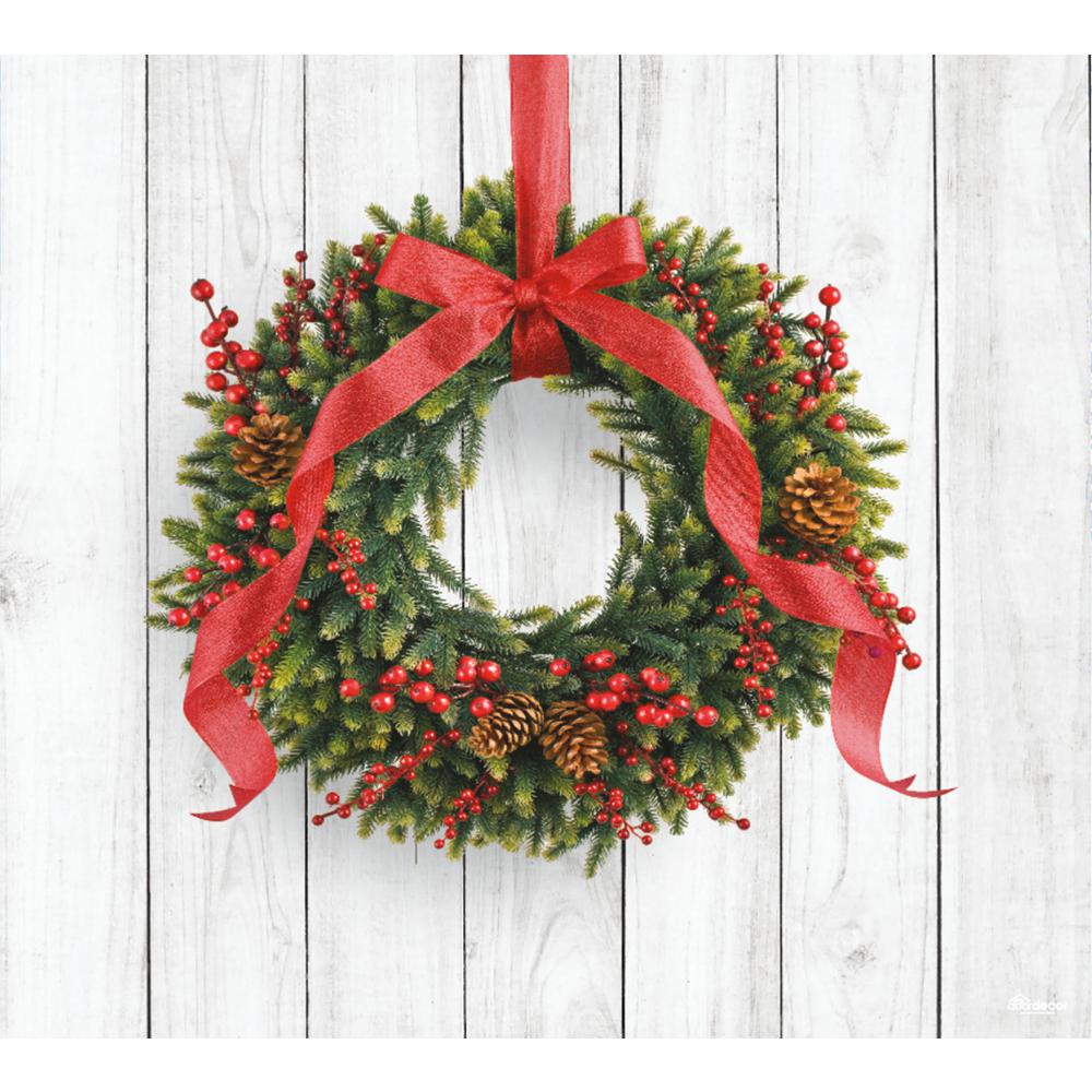 My Door Decor 7 Ft X 8 Ft Christmas Wreath Christmas Garage Door