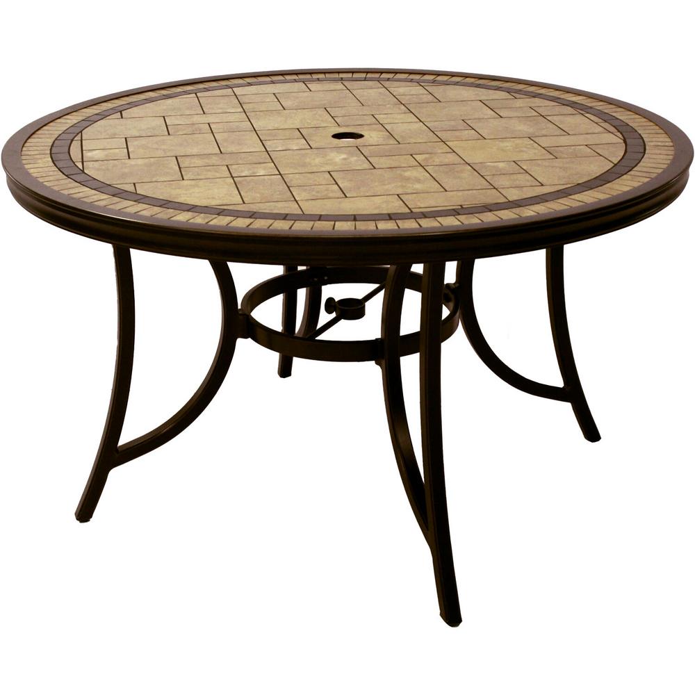 Piece Aluminum Round Outdoor Dining Set, Round Patio Dining Table Home Depot