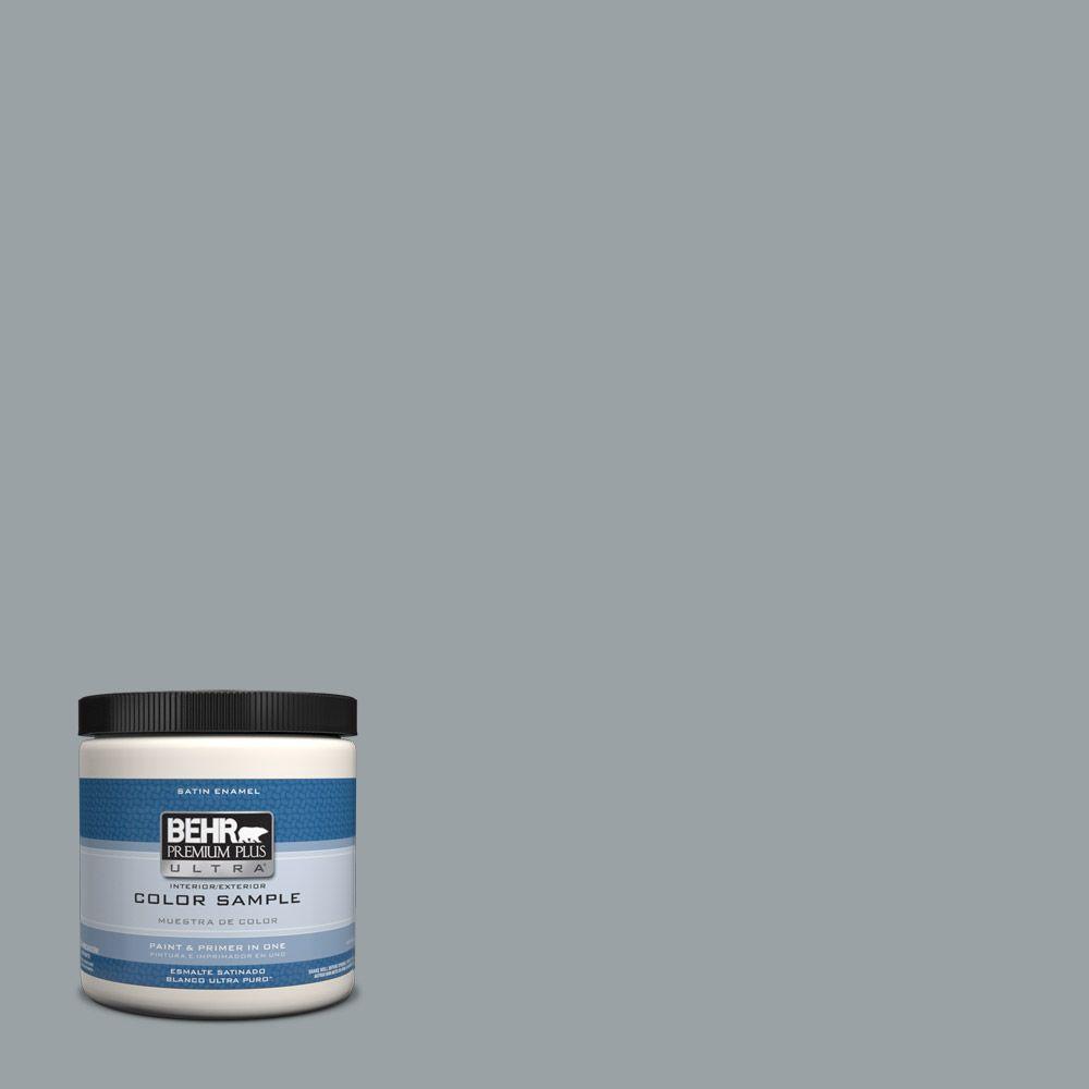 BEHR Premium Plus Ultra 8 oz. #HDC-SM16-02 River Rock Grey Interior ...