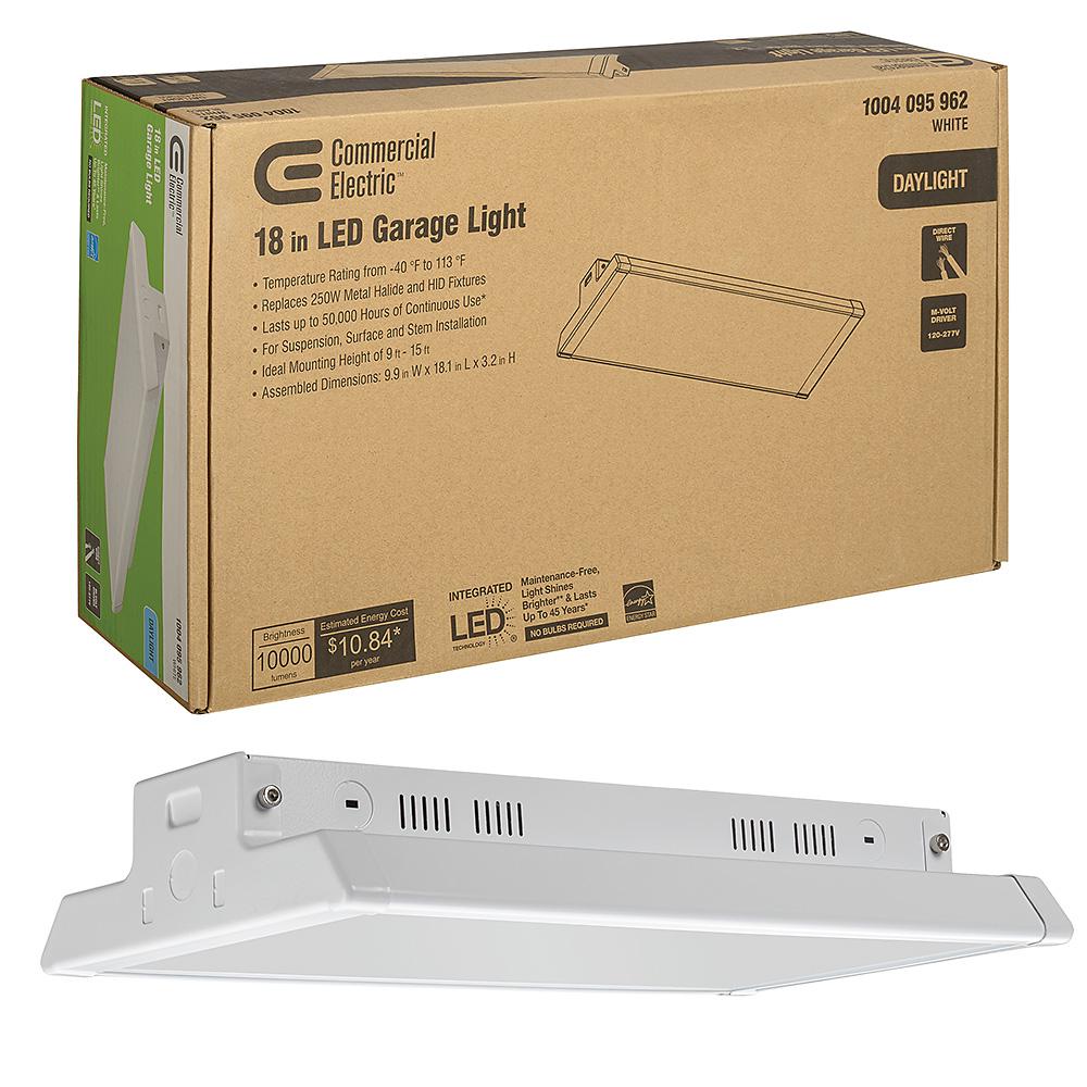 Commercial Electric 18 in. 250Watt Equivalent Integrated LED White