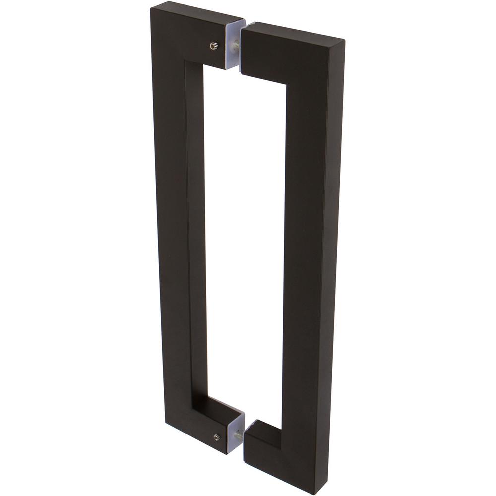 Delaney 17 In Black Barn Door Hardware Double Sided Square Pull Handle