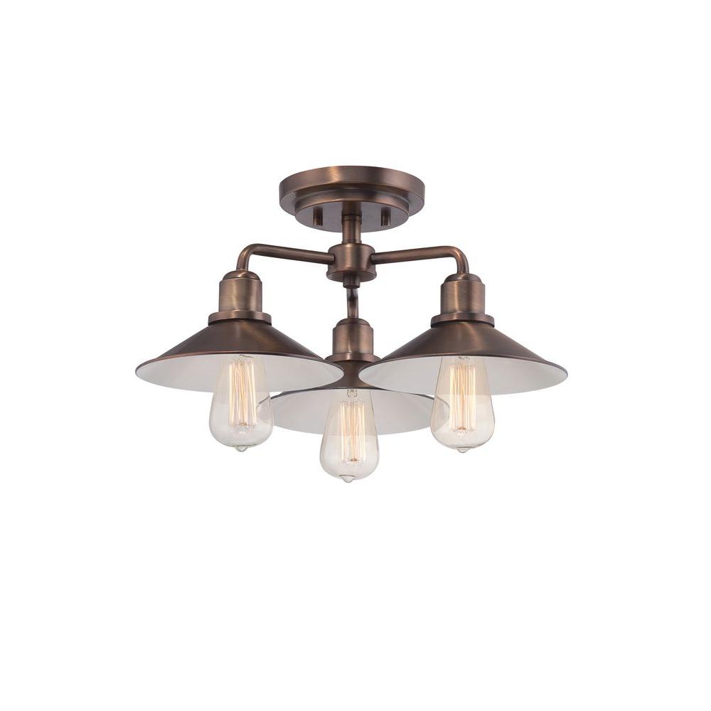 Brass Designers Fountain Lighting The Home Depot Newbury Station 3 Light Old Satin Brass