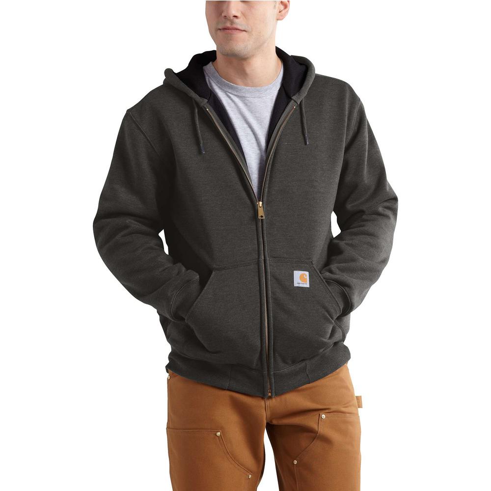 carhartt insulated hooded zip front sweatshirt