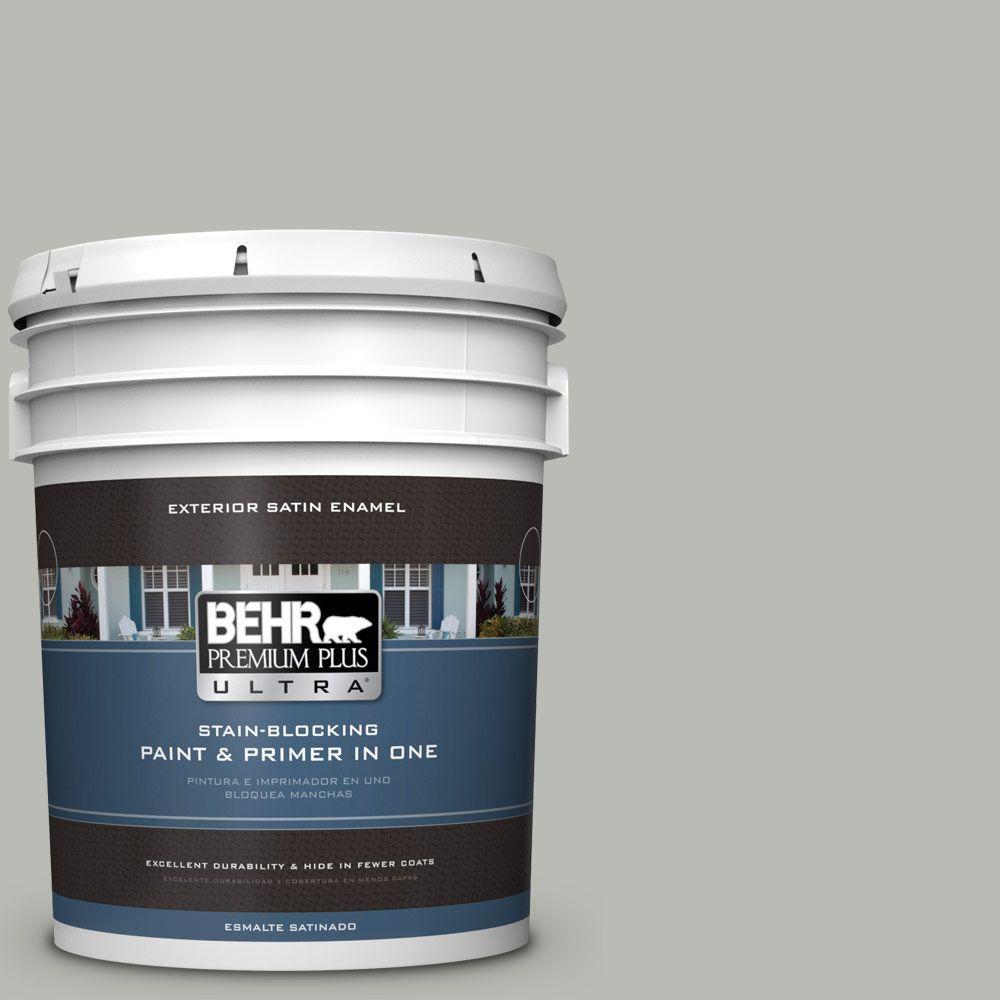 BEHR Premium Plus Ultra 5gal. N3803 Weathered Moss Satin Enamel
