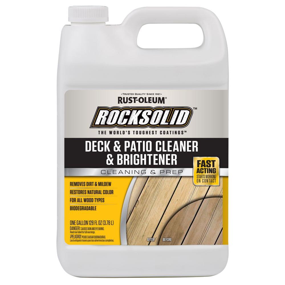 Rust Oleum Rocksolid 1 Gal Deck And Patio Cleaner And Brightener