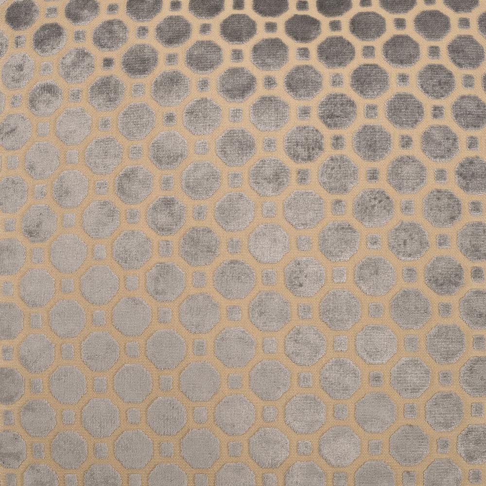 Geo Velvet Grey Geometric Down 24 In X 24 In Throw Pillow 2311 G