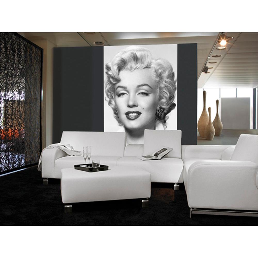 Ideal Decor 100 In X 72 In Marilyn Monroe Wall Mural DM412 The