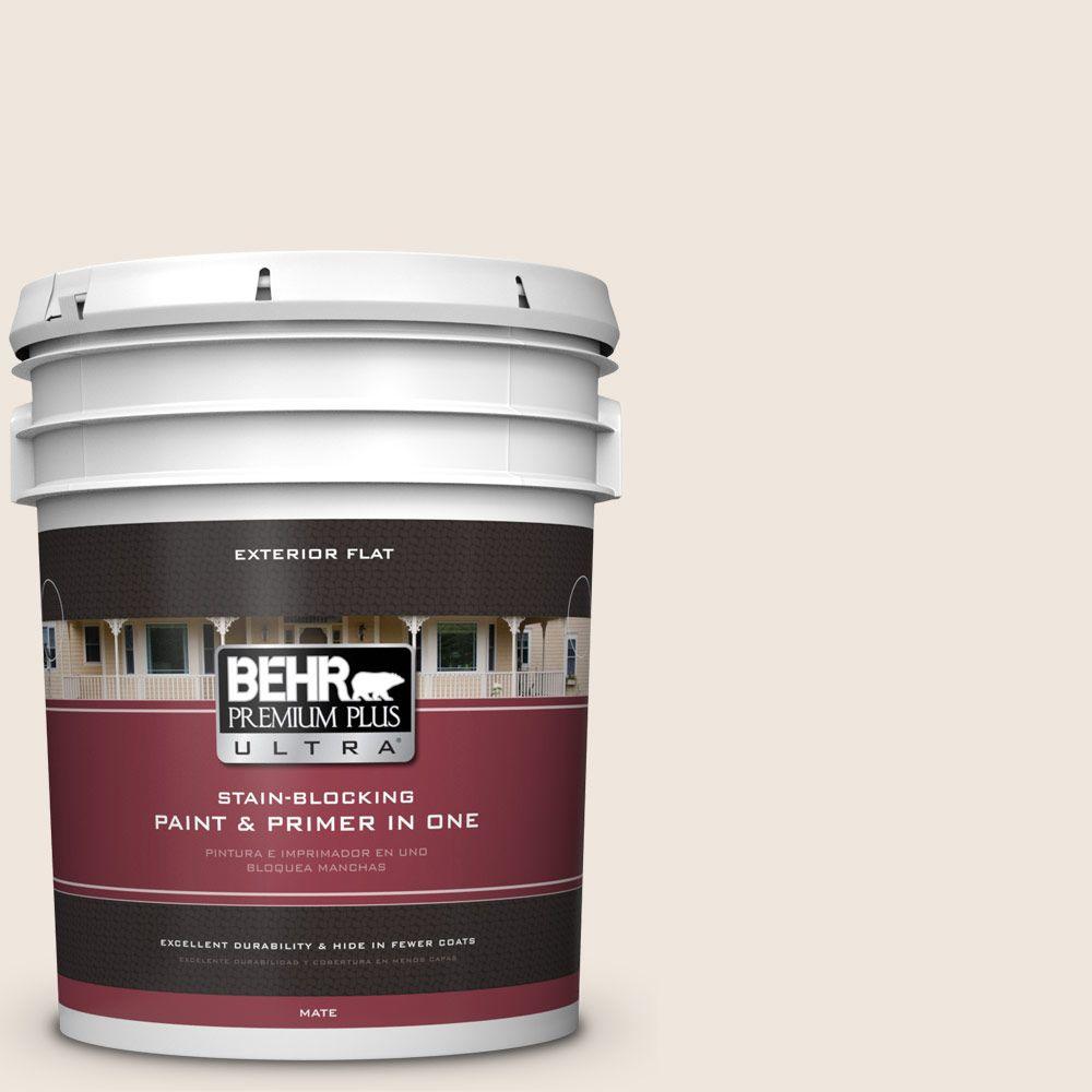 BEHR Premium Plus Ultra 5-gal. #W-B-710 Almond Cream Flat Exterior ...