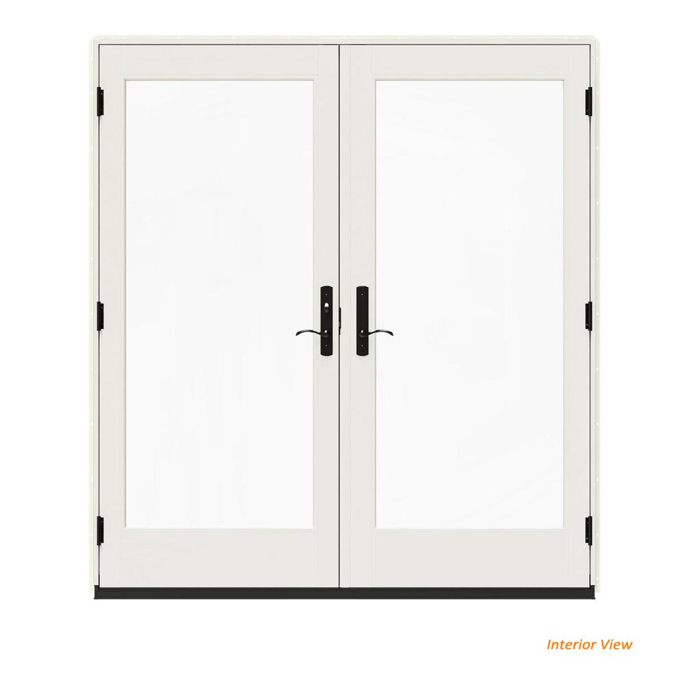 72 X 80 French Patio Door Doors Exterior The 72 In X 80 W 4500 Contemporary Vanilla Clad Wood Right
