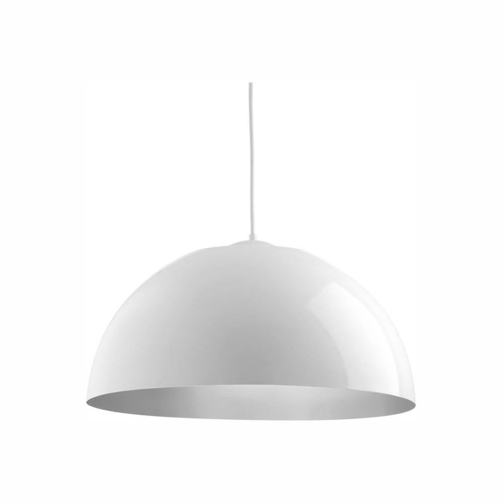 Progress Lighting Dome Collection 29 Watt White Integrated Led Pendant