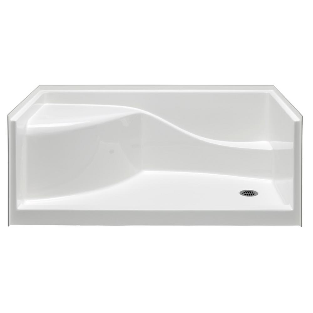 Aquatic Coronado 60 in. x 30 in. Single Threshold Left Drain Shower Pan
