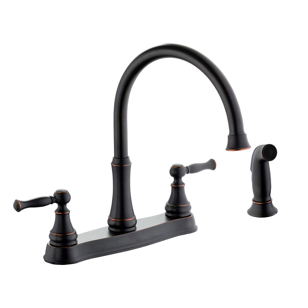 Glacier Bay Fairway 2-Handle Standard Kitchen Faucet with ...