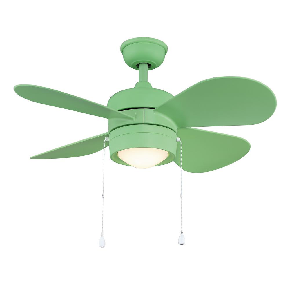 Home Decorators Collection Padgette 36 In Led Green Ceiling Fan