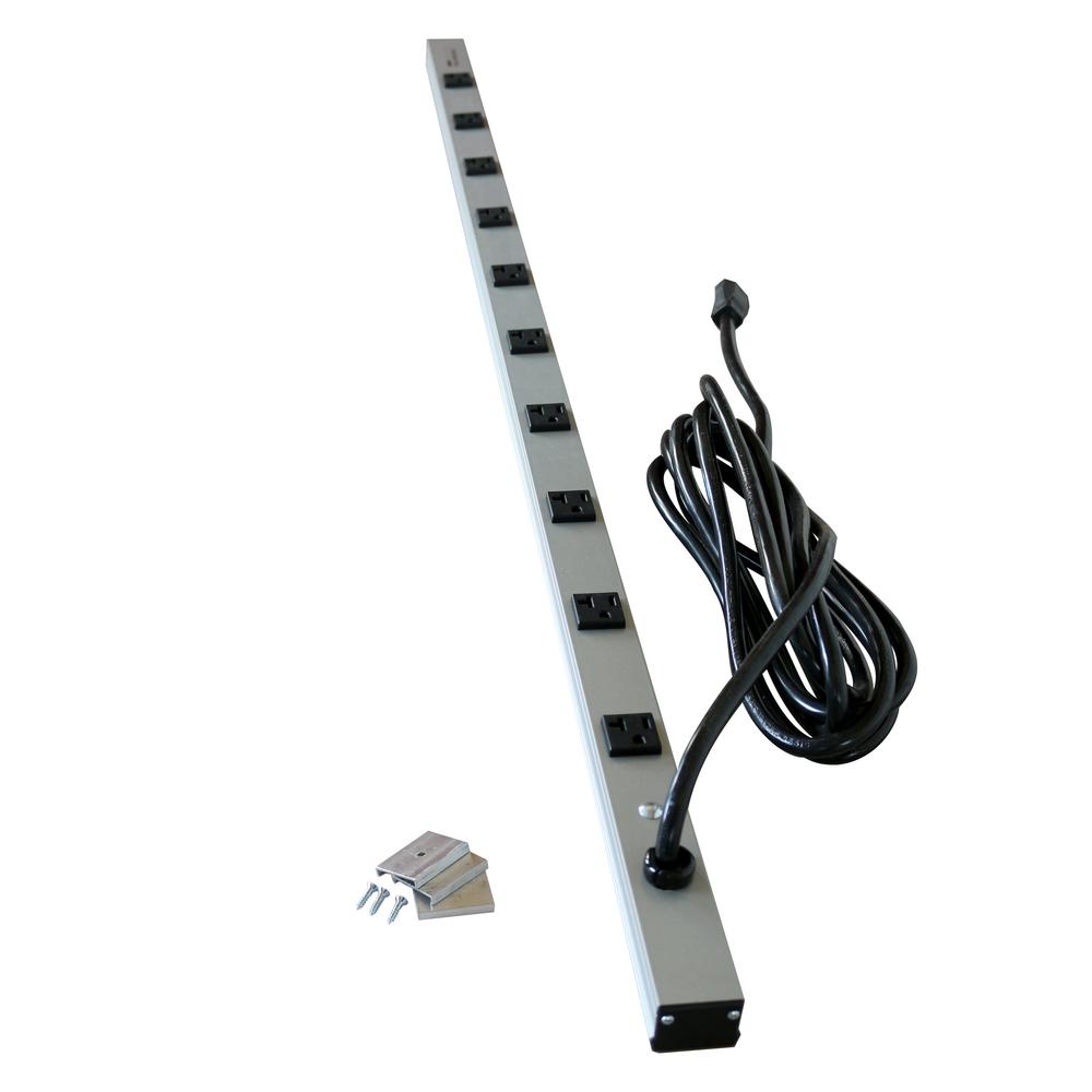 Legrand Wiremold 10Outlet 20 Amp Power Strip, 15 ft. Cord4810ULBD20R The Home Depot