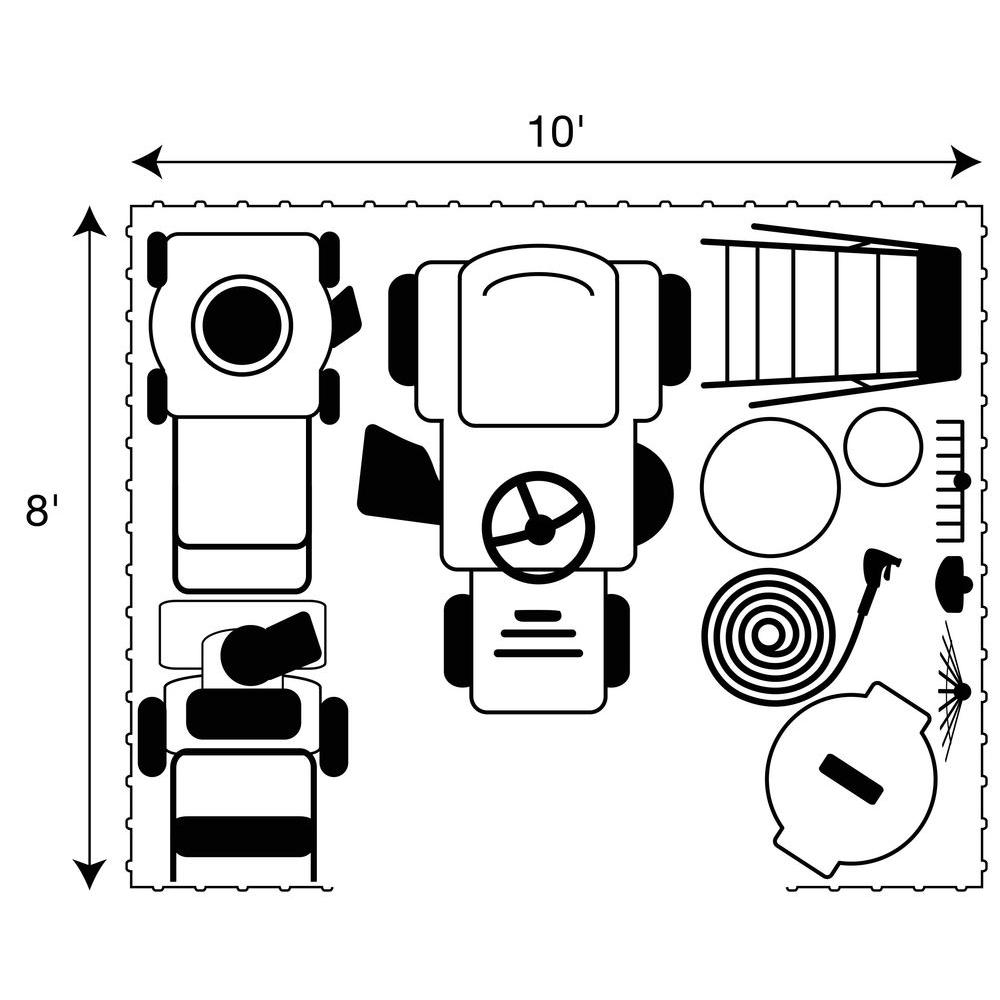 Newport 10 ft. W x 8 ft. D 2-Tone Eggshell and Coffee Galvanized Metal Shed with Sliding Lockable Doors