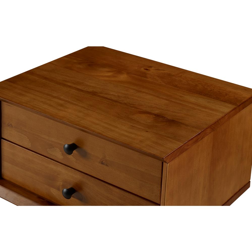 Camaflexi Mid Century 2 Drawer Castanho Nightstand Md1009 The Home Depot