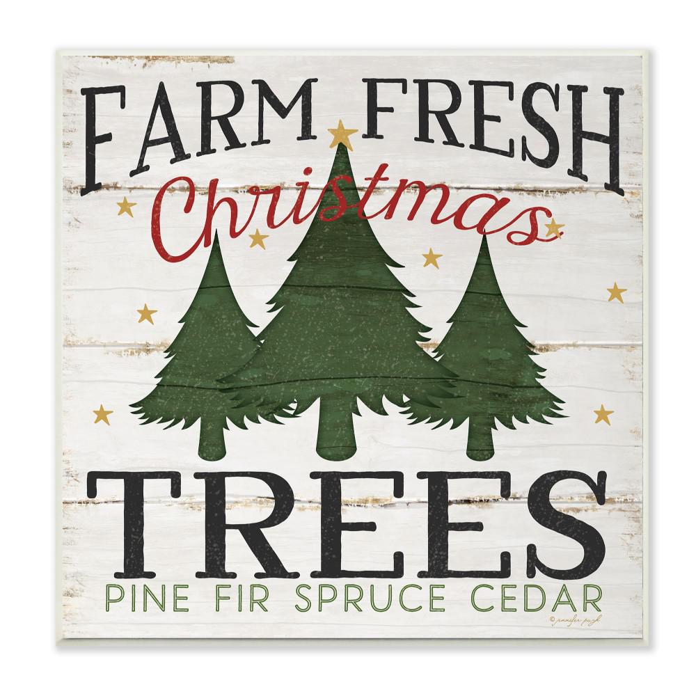 Stupell Industries 12 In X 12 In Farm Fresh Christmas Trees By Jennifer Pugh Printed Wood Wall Art Hwp 178 Wd 12x12 The Home Depot