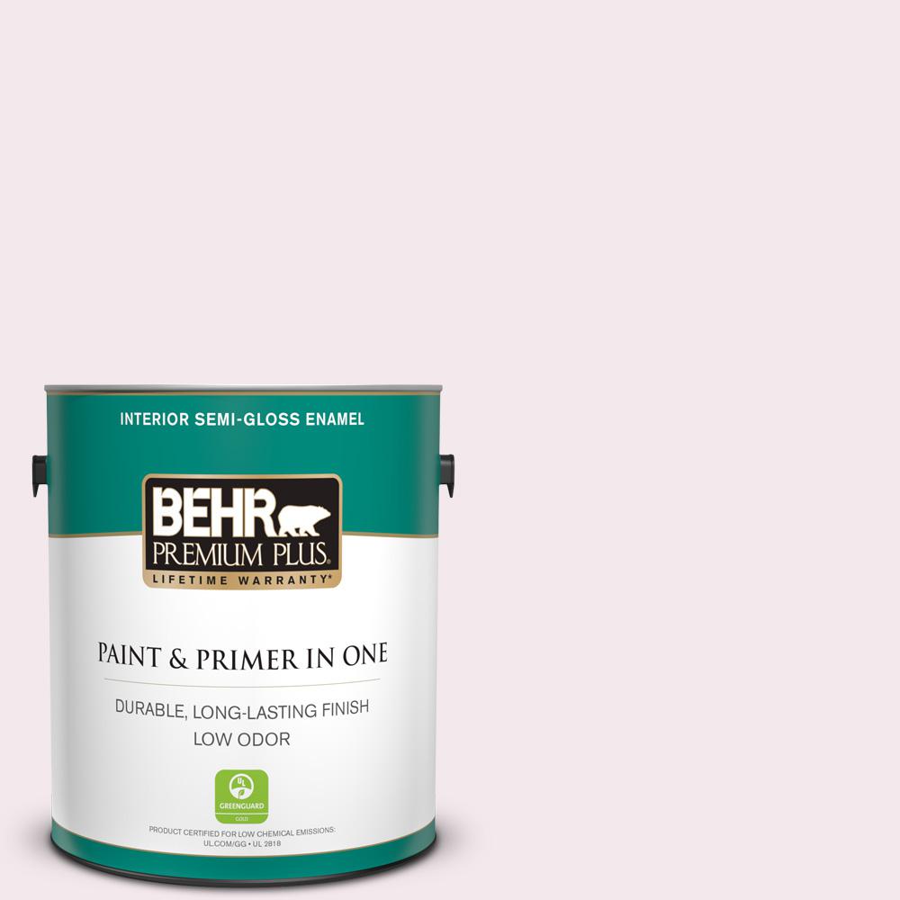 Behr Premium Plus 1 Gal 100a Barely Pink Semi Gloss Enamel Low 100a 1 Barely Pink Semi Gloss Enamel