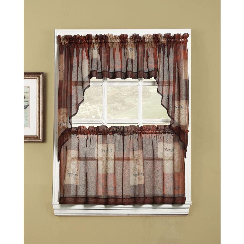 Lichtenberg Sheer Multi Eden Printed Textured Sheer Kitchen