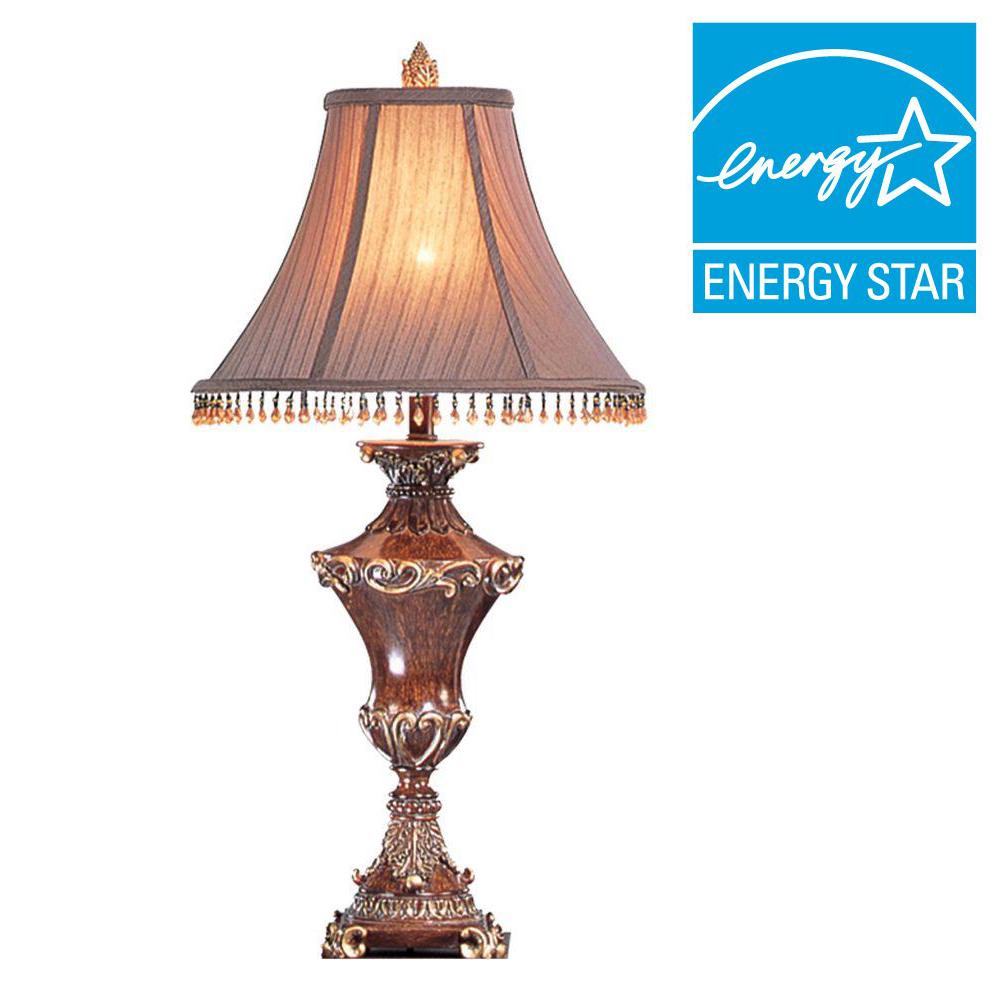 Ore International 32 In Bronze Resemble Wood Table Lamp K 4171t Bronze Resemble Wood Table Lamp